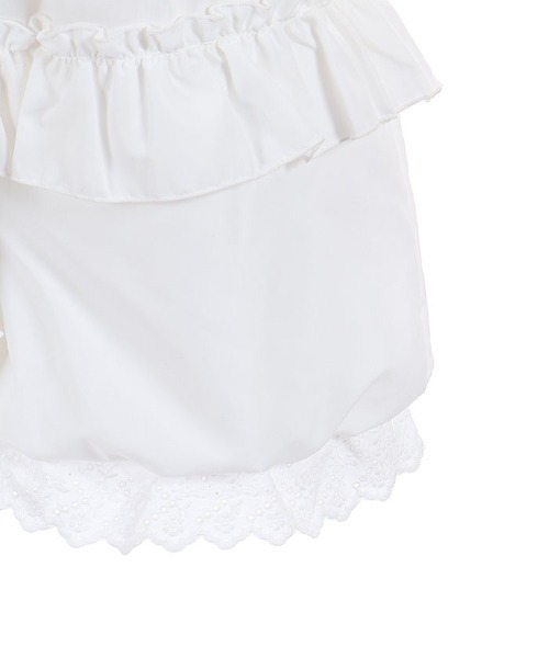 axes femme POETIQUE(アクシーズファムポエティック)の「コットンレースドロワーズ(その他パンツ・レディース・ホワイト/ブラック・MEDIUM)」の7枚目の写真