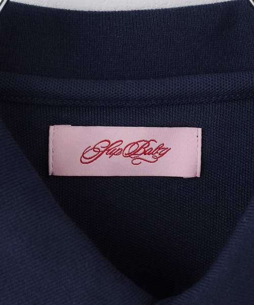 SupBaby by SUPPLIER(サプベイビーバイサプライヤー)の「SupBaby by SUPPLIER Rhinestone Leopard Logo Polo Shirt(ポロシャツ・レディース・ネイビー/レッド・SMALL)」の17枚目の写真