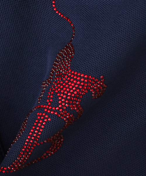 SupBaby by SUPPLIER(サプベイビーバイサプライヤー)の「SupBaby by SUPPLIER Rhinestone Leopard Logo Polo Shirt(ポロシャツ・レディース・ネイビー/レッド・SMALL)」の19枚目の写真