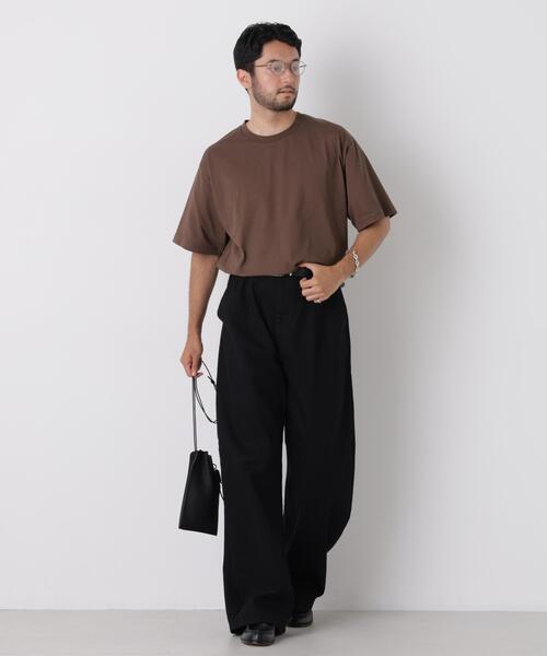 NANO universe(ナノユニバース)の「カーブワイドパンツ(その他パンツ・メンズ・ブルー/ベージュ/ブラック・M/L)」の5枚目の写真