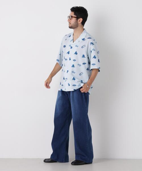 NANO universe(ナノユニバース)の「カーブワイドパンツ(その他パンツ・メンズ・ブルー/ベージュ/ブラック・M/L)」の20枚目の写真