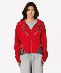 DIAGONAL ZIP HOODIE