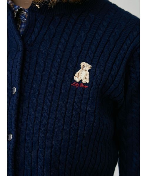 LILY BROWN（リリーブラウン）の「【Lily Bear】ケーブルニット