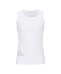 Glitter Rib Sleeveless_[White]