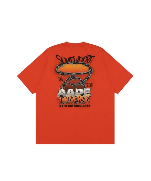 AAPE BY A BATHING APE(エーエイプバイアベイシングエイプ)の「AAPE MAIN TEE(Tシャツ/カットソー・メンズ・ブラック/オレンジ・LARGE/SMALL/MEDIUM/X-LARGE/XX-LARGE)」の1枚目の写真