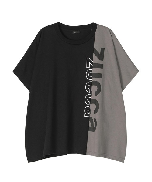 ZUCCa(ズッカ)の「(S)BICOLOR LOGO T(Tシャツ/カットソー・レディース・ブラック/ホワイト/ベージュ・M size)」の2枚目の写真