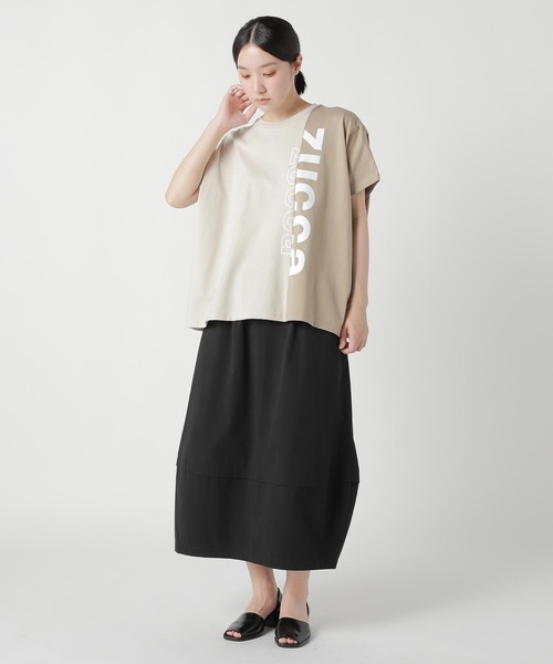 ZUCCa(ズッカ)の「(S)BICOLOR LOGO T(Tシャツ/カットソー・レディース・ブラック/ホワイト/ベージュ・M size)」の11枚目の写真
