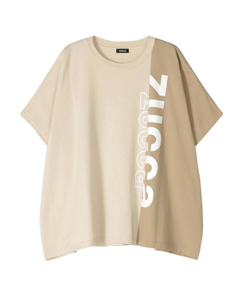 ZUCCa(ズッカ)の「(S)BICOLOR LOGO T(Tシャツ/カットソー・レディース・ブラック/ホワイト/ベージュ・M size)」の4枚目の写真