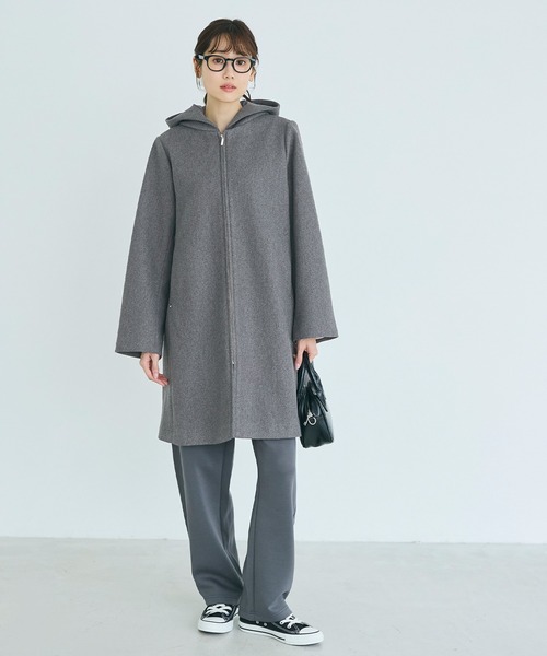 coca(coca)(コカ)の「ウールライクコート(その他アウター・レディース・ネイビー/グレー・M/L)」の3枚目の写真