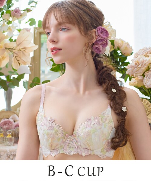 Risa Magli(リサマリ)の「アデラ ブラジャー (B-C) <D Make Type>(ブラジャー・レディース・グリーン系/ブラック/ベビーピンク・B65/C75/C70/C65/B75/B70)」の3枚目の写真
