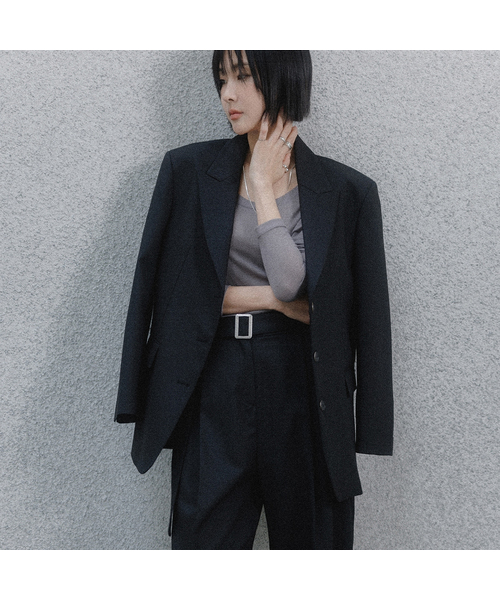 MEMUA(メムア)の「リファインドオーバーサイズジャケット(ブラック)(ミリタリージャケット・レディース・ブラック/ベージュ・FREE)」の2枚目の写真