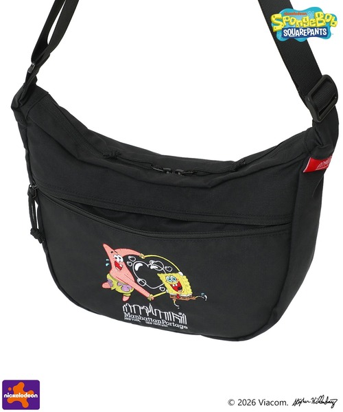 Manhattan Portage(マンハッタンポーテージ)の「DUET ACTION BAG CORDURA RIPSTOP POLYESTER / SPONGE BOB(ショルダーバッグ・メンズ・ブラック・SMALL)」の5枚目の写真