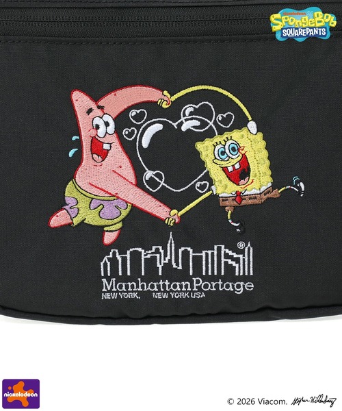 Manhattan Portage(マンハッタンポーテージ)の「DUET ACTION BAG CORDURA RIPSTOP POLYESTER / SPONGE BOB(ショルダーバッグ・メンズ・ブラック・SMALL)」の4枚目の写真