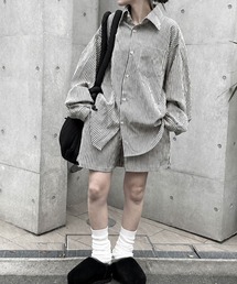 YACA（ヤーカ）の「Striped Shirt Setup/ストライプシャツセットアップ（セットアップ）」