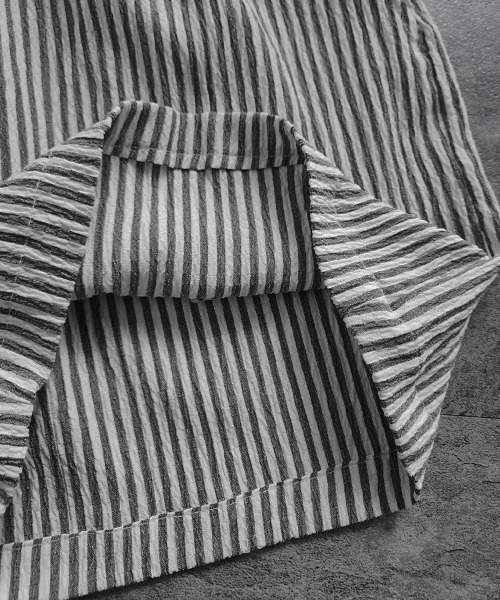 YACA(ヤーカ)の「Striped Shirt Setup/ストライプシャツセットアップ(シャツ/ブラウス・レディース・ブラック・FREE)」の7枚目の写真