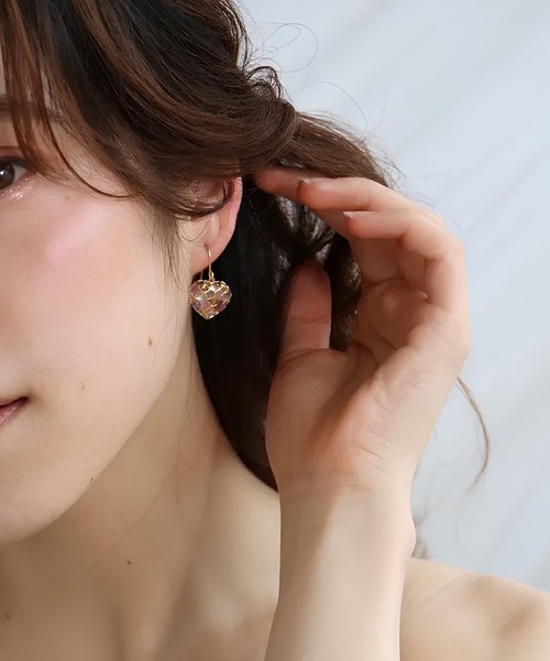 gargle(ガーグル)の「【モロッカンシリーズ】ハートモロッカン ピアス(ピアス(両耳用)・レディース・ピンク/ブルー・FREE)」の3枚目の写真