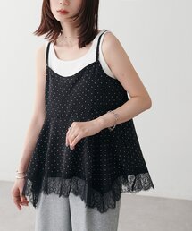 【WEB限定】ドットレースイレヘムキャミチュニック