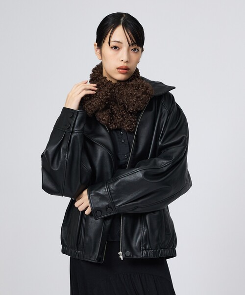 Casselini(キャセリーニ)の「【Casselini/キャセリーニ】ミニリボンティペット/マフラー/リボン(マフラー・レディース・ライトグレー/ダークブラウン/ピンク/アイボリー・フリー)」の6枚目の写真