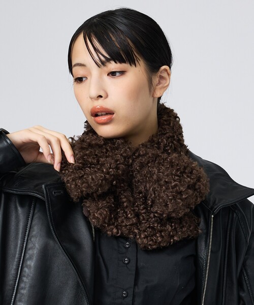 Casselini(キャセリーニ)の「【Casselini/キャセリーニ】ミニリボンティペット/マフラー/リボン(マフラー・レディース・ライトグレー/ダークブラウン/ピンク/アイボリー・フリー)」の7枚目の写真