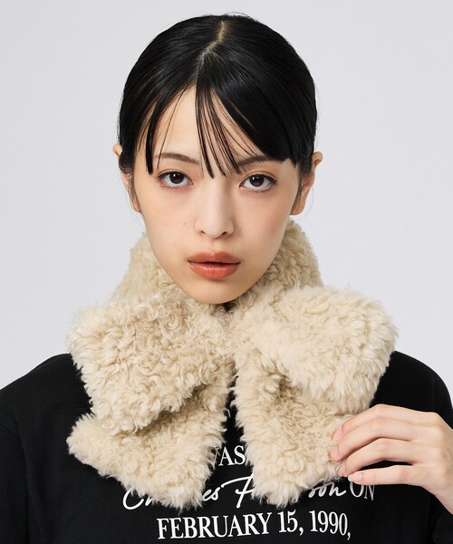 Casselini(キャセリーニ)の「【Casselini/キャセリーニ】ミニリボンティペット/マフラー/リボン(マフラー・レディース・ライトグレー/ダークブラウン/ピンク/アイボリー・フリー)」の14枚目の写真