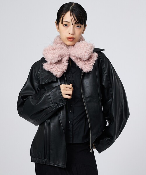 Casselini(キャセリーニ)の「【Casselini/キャセリーニ】ミニリボンティペット/マフラー/リボン(マフラー・レディース・ライトグレー/ダークブラウン/ピンク/アイボリー・フリー)」の19枚目の写真