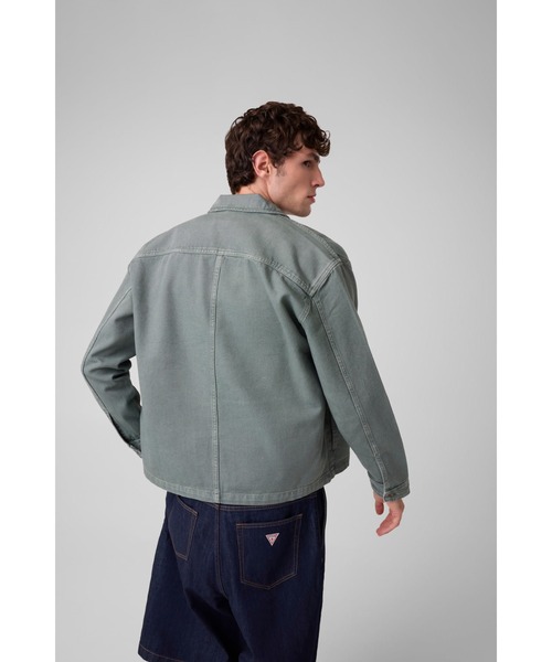 GUESS JEANS(ゲスジーンズ)の「GUESS JEANS Boxy Zip Jacket ジャケット(その他アウター・メンズ・グリーン・LARGE/SMALL/X-LARGE/MEDIUM)」の2枚目の写真