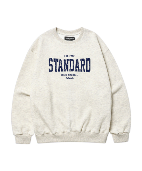 1989STANDARD(1989スタンダード)の「CRACK STANDARD スウェット (STMSTD-0257)(スウェット・メンズ・オートミール/ライトグレー/バーガンディー/ダークグレー/ネイビー/ブラック・MEDIUM/LARGE/X-LARGE)」の4枚目の写真