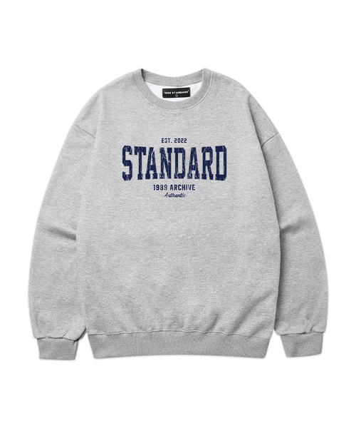 1989STANDARD(1989スタンダード)の「CRACK STANDARD スウェット (STMSTD-0257)(スウェット・メンズ・オートミール/ライトグレー/バーガンディー/ダークグレー/ネイビー/ブラック・MEDIUM/LARGE/X-LARGE)」の3枚目の写真