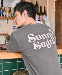 SunnySmith フロントロゴ刺繍ピグメントロンT
