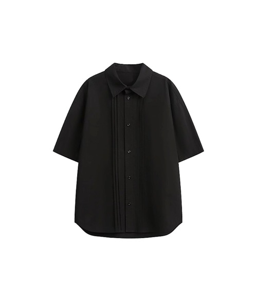 U:UME(ユーム)の「One Tone Folded Shirt(シャツ/ブラウス・メンズ・ブラック・MEDIUM)」の1枚目の写真