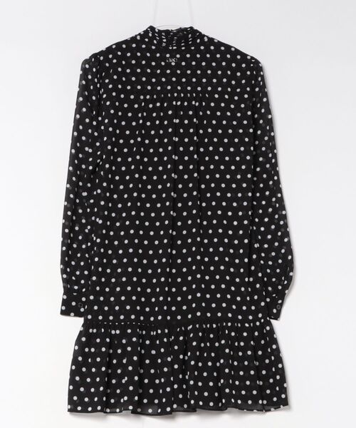 MICHAEL KORS(マイケルコース)の「ポルカドット プリント ジョーゼット タイネック ドレス(ワンピース・レディース・ブラック系その他・XXS/XS/S)」の3枚目の写真