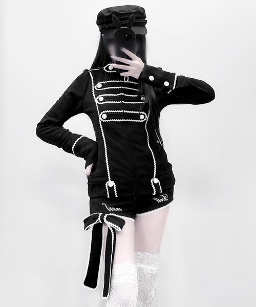 OLIVE des OLIVE（オリーブデオリーブ）の「【インフルエンサー企画】miko napoleon jacket（その他アウター・レディース・ピンク/ブラック・FREE）」の3枚目の写真