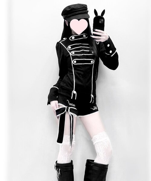 OLIVE des OLIVE（オリーブデオリーブ）の「【インフルエンサー企画】miko napoleon jacket（その他アウター・レディース・ピンク/ブラック・FREE）」の4枚目の写真