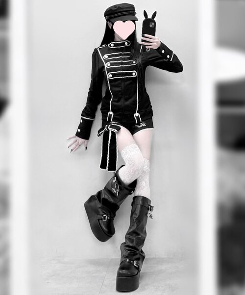 OLIVE des OLIVE（オリーブデオリーブ）の「【インフルエンサー企画】miko napoleon jacket（その他アウター・レディース・ピンク/ブラック・FREE）」の7枚目の写真