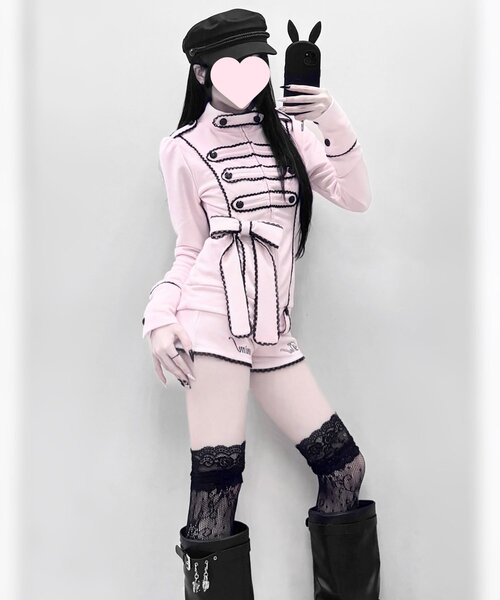 OLIVE des OLIVE（オリーブデオリーブ）の「【インフルエンサー企画】miko napoleon jacket（その他アウター・レディース・ピンク/ブラック・FREE）」の13枚目の写真