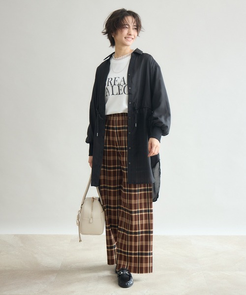 Pillini(ピリーニ)の「シアードロストロングシャツ(シャツ/ブラウス・レディース・ブラック/カーキ・FREE)」の4枚目の写真