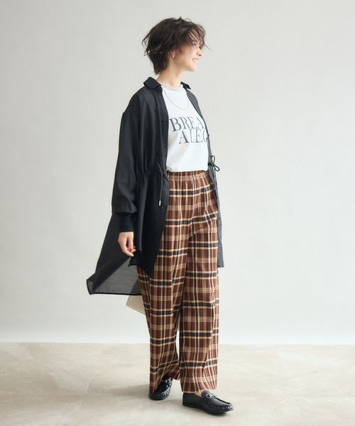 Pillini(ピリーニ)の「シアードロストロングシャツ(シャツ/ブラウス・レディース・ブラック/カーキ・FREE)」の8枚目の写真