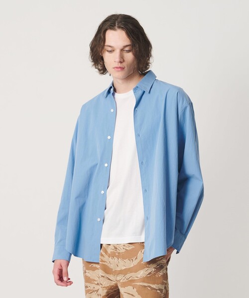 California General Store（California General Store）の「＜CGS.＞オーガニックコットン タイプライター レギュラーカラー シャツ（シャツ/ブラウス・メンズ・ネイビー/ホワイト/コバルトブルー・M/L/S）」の3枚目の写真