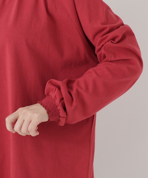 one'sterrace(ワンズテラス)の「コットンシャーリング 長袖ラグランプルオーバー(Tシャツ/カットソー・レディース・ブラック系8/レッド系9/ダークブラウン系8・02)」の8枚目の写真