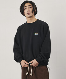 限定展開 ビッグシルエット ワンポイントロゴ ラグランスリーブ スピンドル スウェット