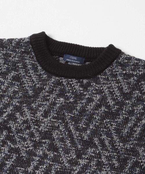 ITEMS URBANRESEARCH(アイテムズ アーバンリサーチ)の「MIXカラー クルーネック プルオーバーニット(ニット/セーター・メンズ・ブルー系その他/ブラウン/ブラック・MEDIUM/LARGE)」の17枚目の写真