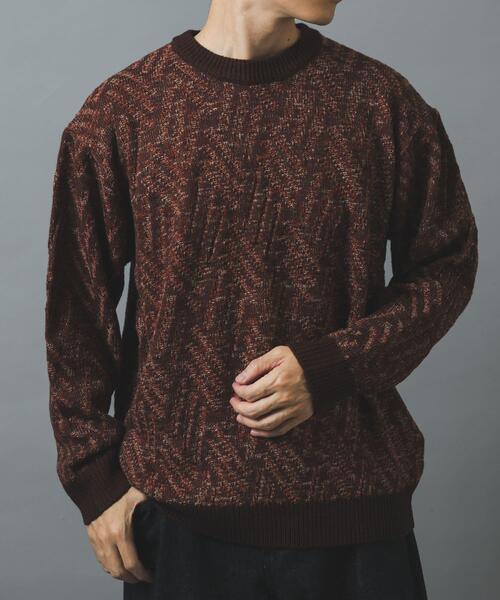 ITEMS URBANRESEARCH(アイテムズ アーバンリサーチ)の「MIXカラー クルーネック プルオーバーニット(ニット/セーター・メンズ・ブルー系その他/ブラウン/ブラック・MEDIUM/LARGE)」の14枚目の写真