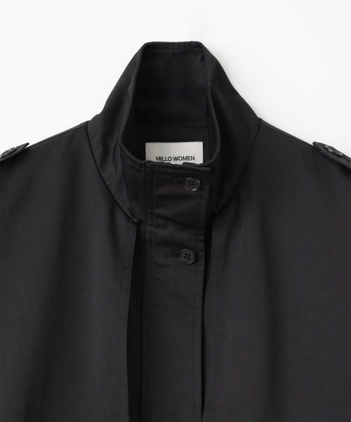 MILLO WOMEN（ミロウーマン）の「トレンチボンバージャケット [ブラック]（その他アウター・レディース・その他・SMALL/MEDIUM）」の4枚目の写真