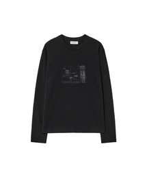 Scraps collage long sleeve BLACK