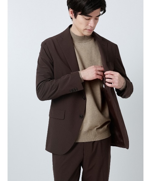 SUIT SQUARE(スーツスクエア)の「オフィニット/モックネックニット/長袖/ウォッシャブル/ウールブレンド天竺/無地(ニット/セーター・メンズ・グレー/ベージュ/ホワイト/ブラック・L/M/S/LL)」の16枚目の写真