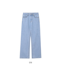 [W] エッセンシャルストレートデニムパンツ