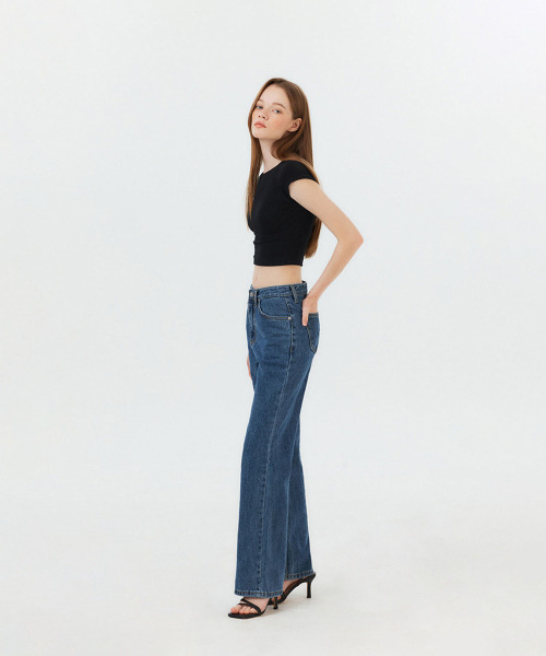 FORTYFOUR（フォーティフォー）の「[W] エッセンシャルストレートデニムパンツ（デニムパンツ・レディース・ライトブルー/スカイブルー/ダークブルー・SMALL/MEDIUM/LARGE）」の7枚目の写真