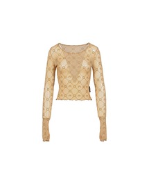 MOONOGRAM MESH FLOCK SECOND SKIN CROPPED