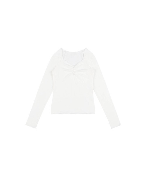 ALEXIA STAM（アリシアスタン）の「Gathered Off-Shoulder Top /オフショルギャザートップス（Tシャツ/カットソー・レディース・ブラウン/チャコールグレー/ホワイト・M/S/L）」の18枚目の写真