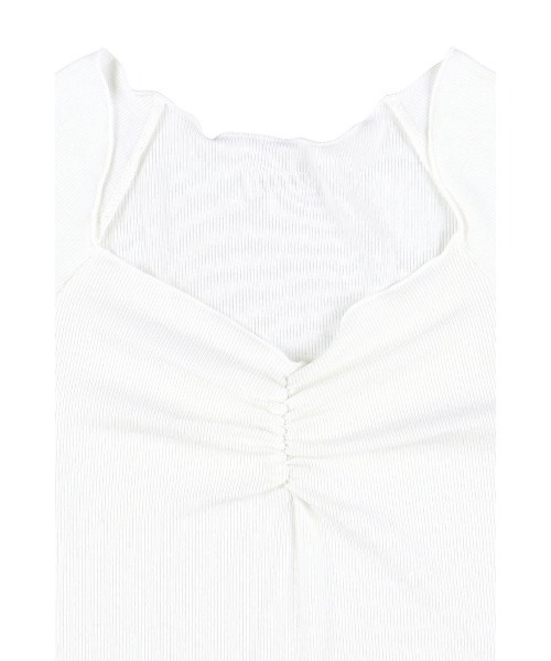 ALEXIA STAM（アリシアスタン）の「Gathered Off-Shoulder Top /オフショルギャザートップス（Tシャツ/カットソー・レディース・ブラウン/チャコールグレー/ホワイト・M/S/L）」の20枚目の写真